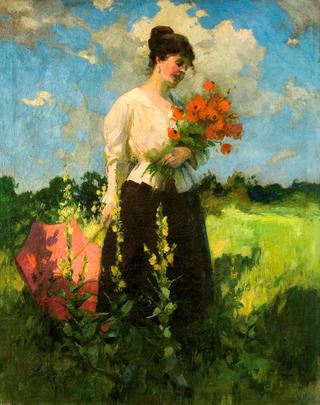 Woman with Poppies