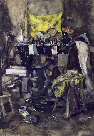 Corner of the artist's studio
