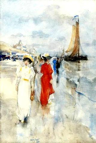 Elegant Ladies at the Beach of Scheveningen