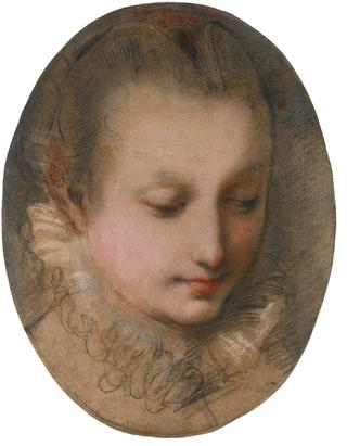 Study of the head of a young lady
