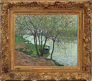 Small Boat by River