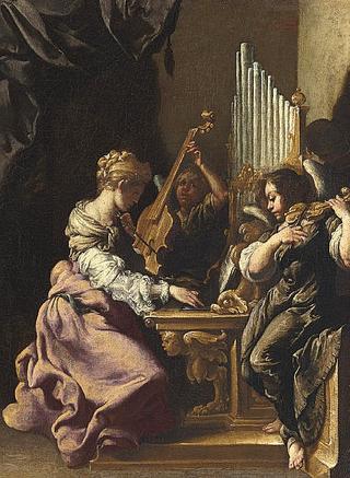 Saint Cecilia in concert with angels