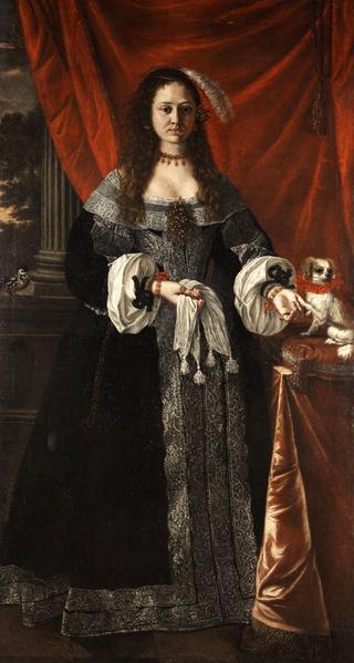 Portrait of a lady with her dog