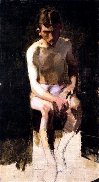 Seated Male Nude