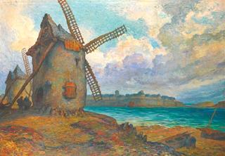 Landscape with Windmill, Saint Malo