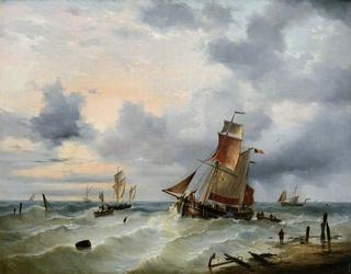 Belgian Vessels in a Stiff Breeze