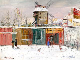 Moulin de la Galette in the Snow, Montmartre