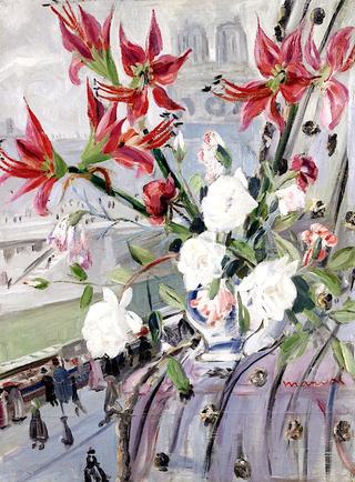 Flowers in front of Notre-Dame