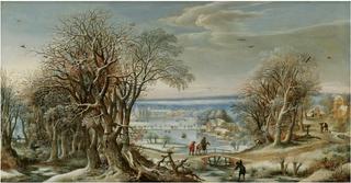 A View of the Abbey of Groenendael Near Brussels in Winter