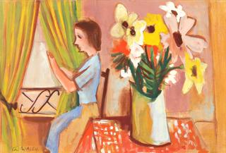 Femme au bouquet