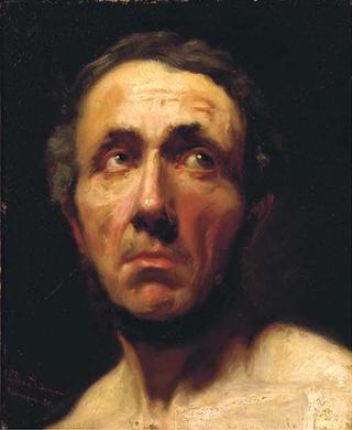 Portrait of a man with a ring beard