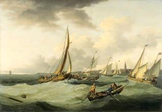 Fishing Boats in a Breeze off Great Yarmouth, Norfolk
