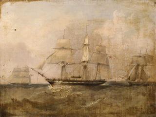 HMS 'Pearl' Capturing the 'Vengador'