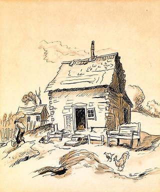 House with Figure