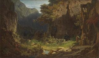 A Hermit, Playing the Violin