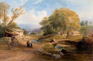 Landscape, Bridge and Figures