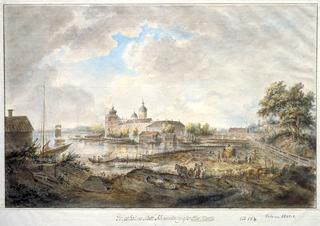 Gripsholm castle outside Mariefred, by lake Mälaren