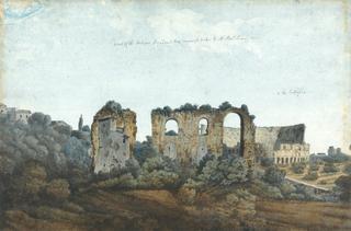 The Claudian Aqueduct and Colosseum