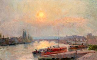The Seine at Rouen, Sunset