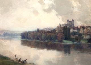 Maastricht at the Maas, overlooking the Basilica of Our Lady