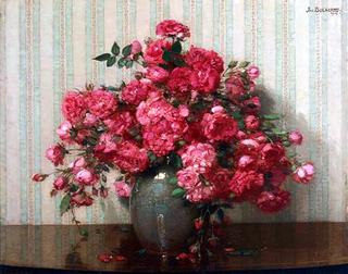 Still life of roses in a vase