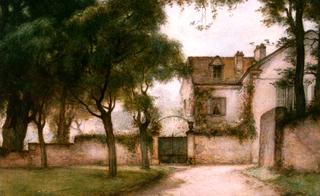 House with pink ivy