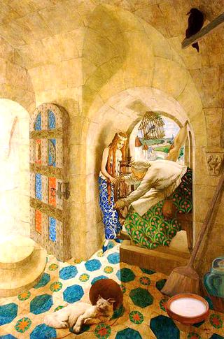 The Sleeping Beauty: The Princess Pricks Her Finger on a Spinning Wheel