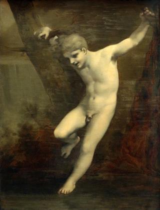 Jeune Zéphyr se balançant au-dessus de l'eau
