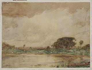 Marsh with Clouds