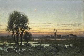 夕阳下的秋景