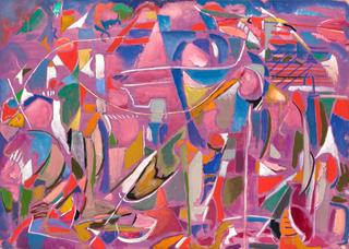 Pink Abstract Composition