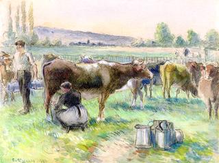 Milking Cows, Eragny