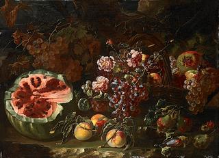 Still Life with Fruit and Roses