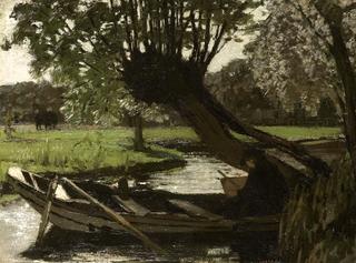 Boat with a Pollard Willow