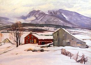 Snow Squall, Vermont Farm