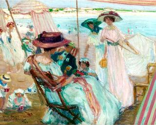 Scene de Plage a Biarritz