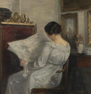 Woman Reading the Newspaper