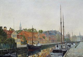 Sailing ships in Frederiksholms Kanal.