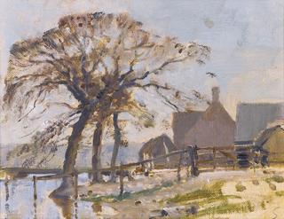 The Church Farm, a Grey Day