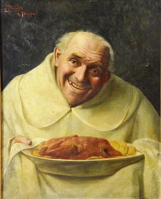 Monk with roasted fowl