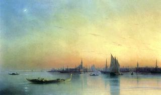 View of Venice at Sunset