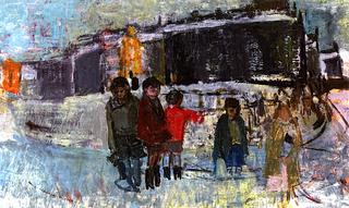 Glasgow Children Playing in the Street