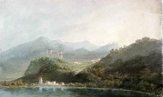Anghiera on Lake Maggiore, with Mountains Beyond