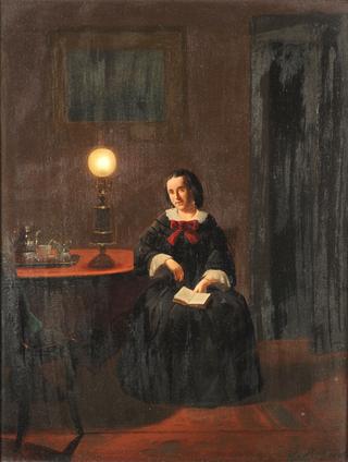 Young Lady Seated beside a Table