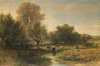 Oosterbeek (Gelderland Province) Landscape with Cattle