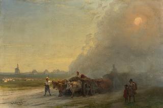 Carts in the Ukrainian Steppe