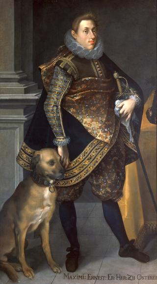 Archduke Maximilian Ernst (1583-1616) with Hunting Dog