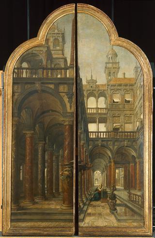 The Annunciation:  (the wings of the altar for the All Saints Chapel in Prague Castle)