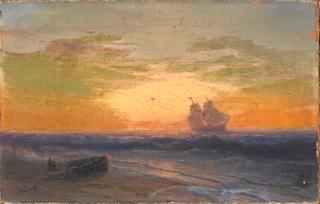 Sailing Boat off the Coast