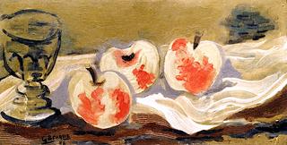 Glass and Red Apples